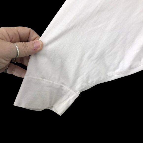 Tea and Romance Graphic Long Sleeve Crop Top Loose Fit Tee, Beachy Loungewear XL - Picture 4 of 6